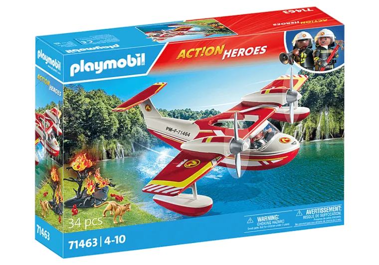 Playmobil, Action Heroes, Samolot straży pożarnej z funkcją gaszenia pożaru, 71463