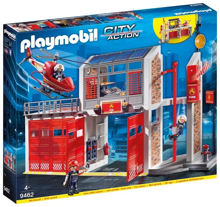 Playmobil, City Action, Duża remiza strażacka, 9462