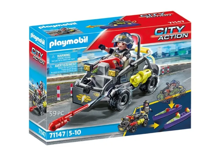 Playmobil, City Action, Quad terenowy jednostki specjalnej, 71147