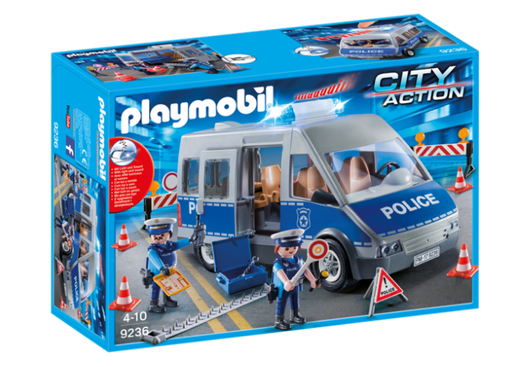 Playmobil, City Action, Samochód policyjny z blokadą drogową, 9236