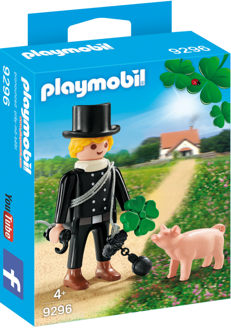 Playmobil, Kominiarz z czterolistną koniczynką i świnką, 9296