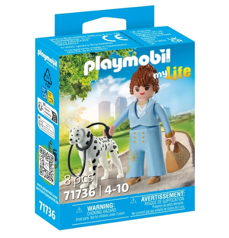 Playmobil, My Life, Kobieta z dalmatyńczykiem, 71736