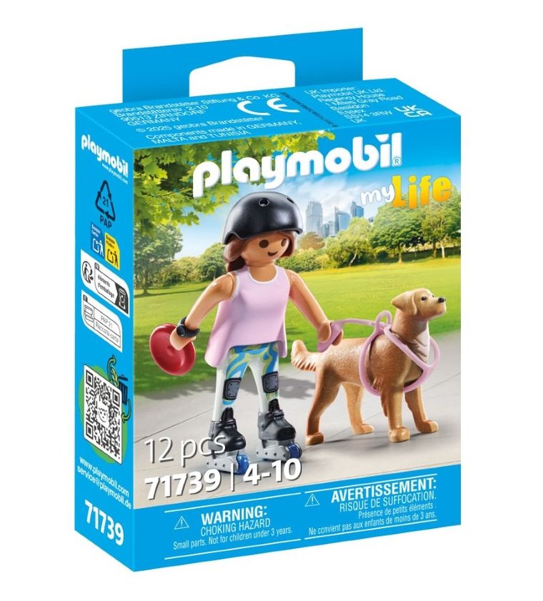 Playmobil, My Life, Skaterka z retriverem, 71739