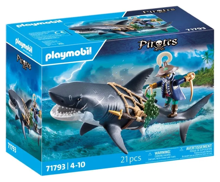 Playmobil, Pirates, Rekin olbrzym z piratem, 71793