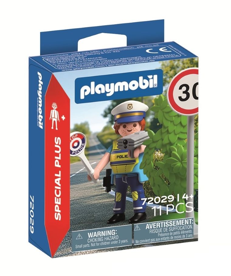 Playmobil, Special Plus, Policjant z radarem do pomiaru prędkości, 72029