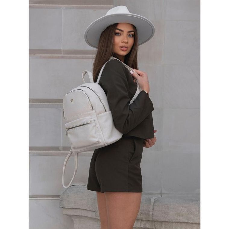 Plecak, beżowy, skóra ekologiczna, Rovicky