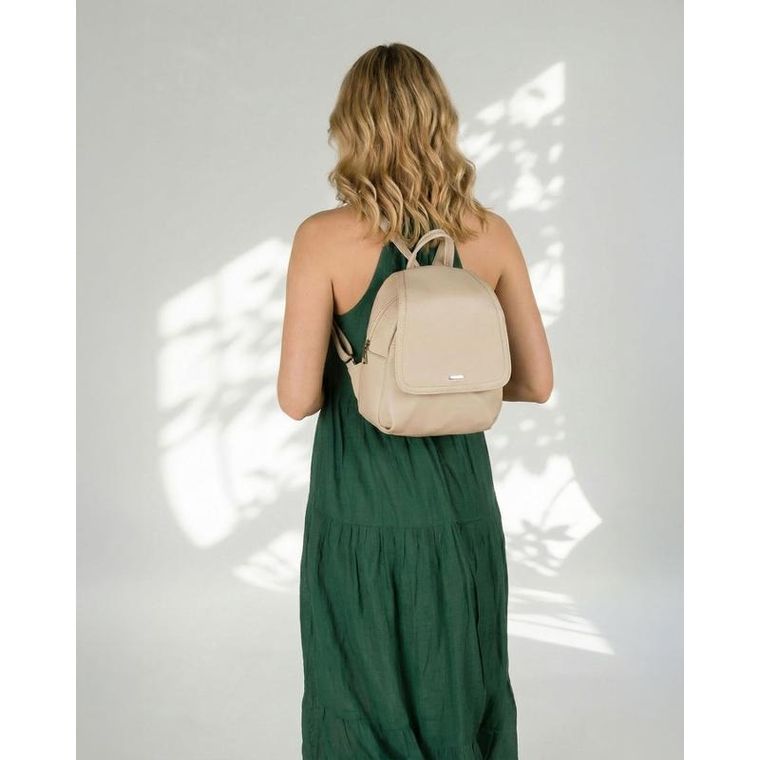 Plecak, beżowy, skóra ekologiczna, Rovicky