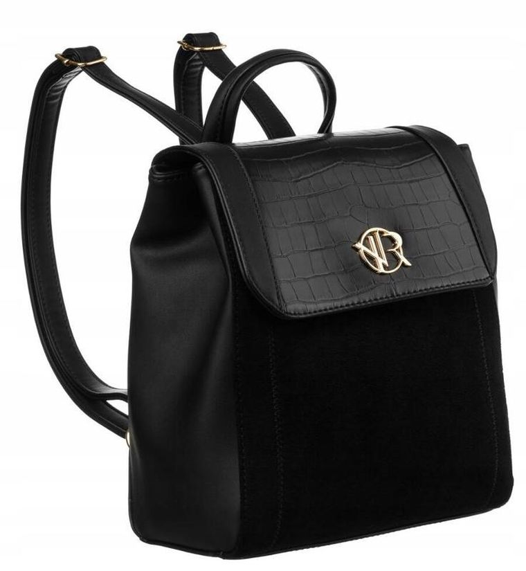 Plecak, czarny, skóra ekologiczna, Rovicky