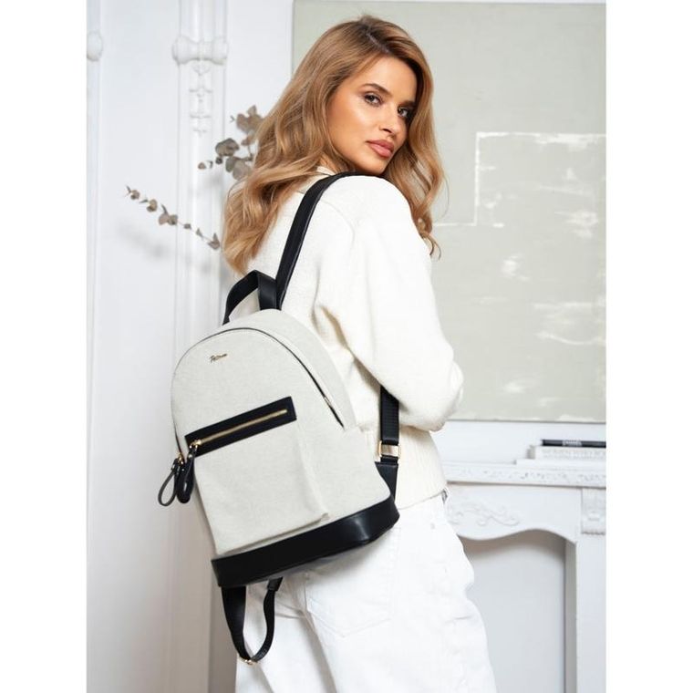 Plecak miejski, beżowy, Peterson