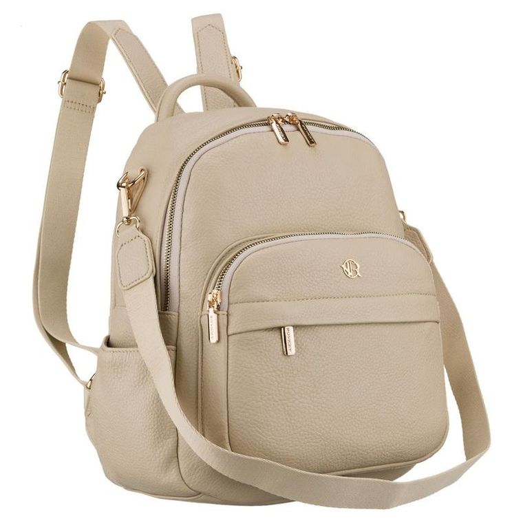 Plecak miejski, beżowy, skóra ekologiczna, Rovicky