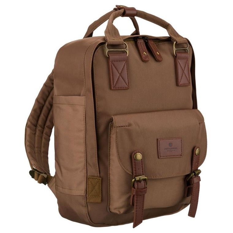 Plecak miejski, brązowy, Peterson