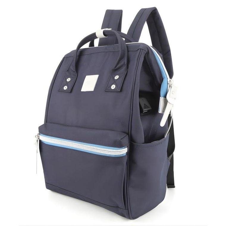 Plecak miejski na laptopa, port USB, niebieski, Himawari