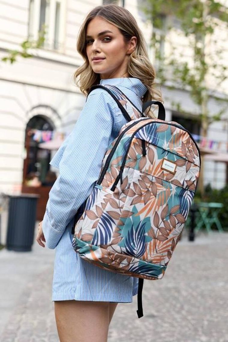 Plecak miejski, roślinny wzór, Rovicky