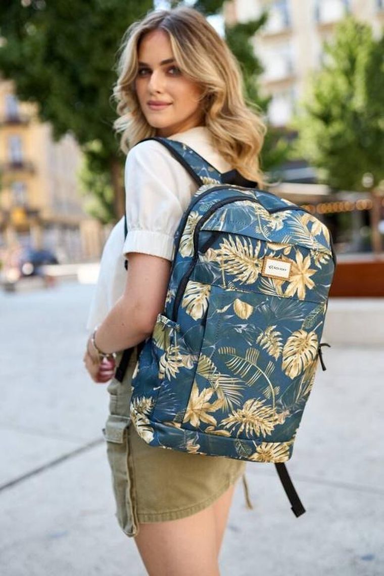 Plecak miejski, roślinny wzór, Rovicky