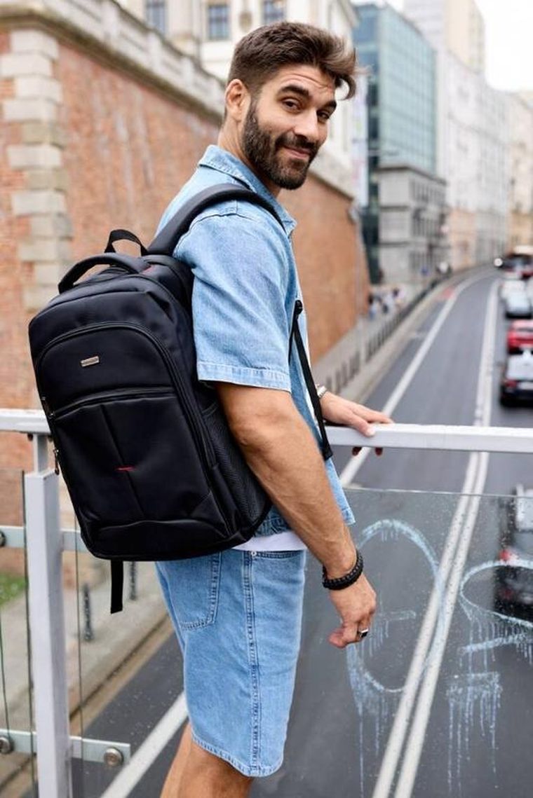 Plecak na laptopa, czarny, Peterson