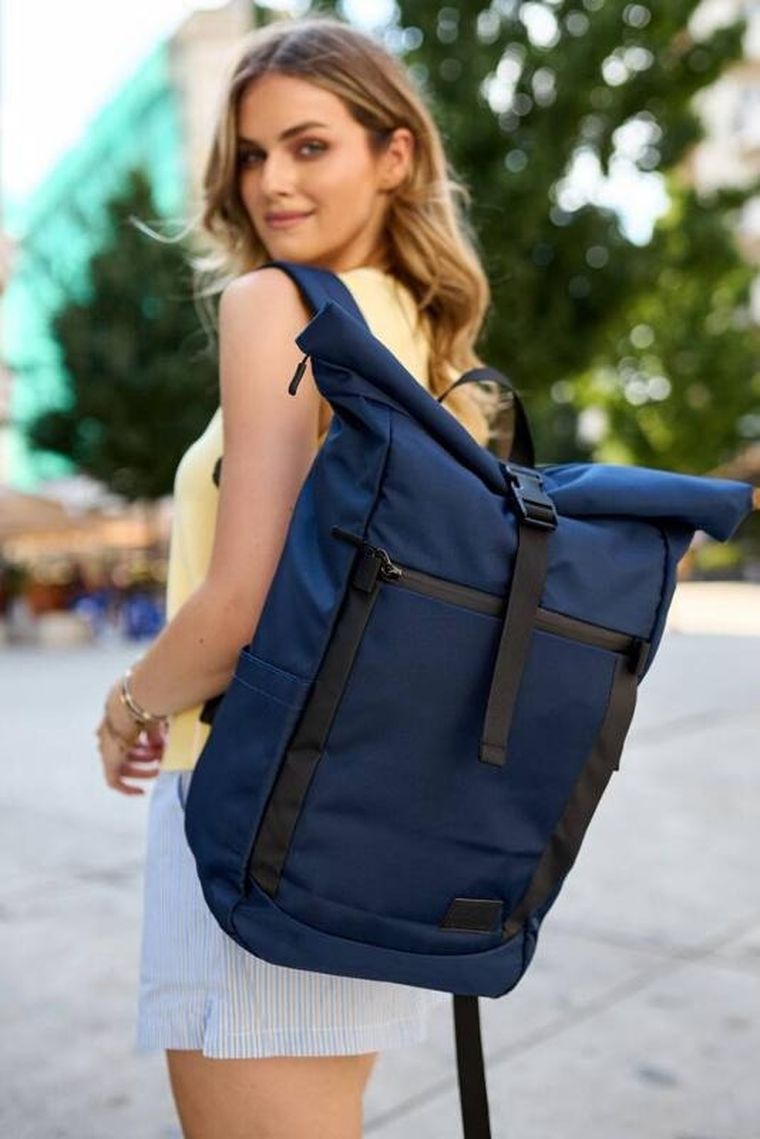 Plecak na laptopa, granatowy, Peterson