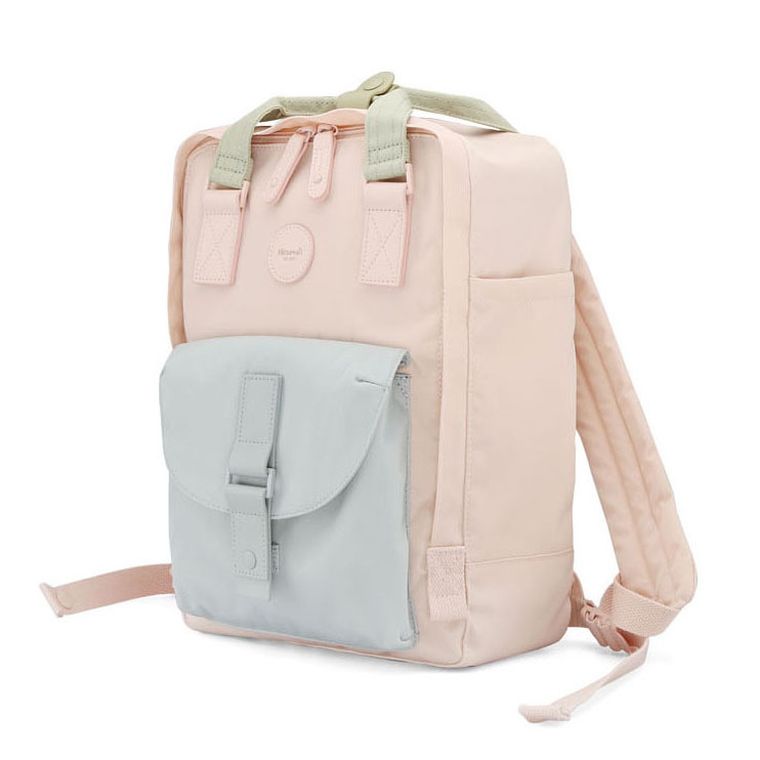 Plecak, niebiesko-różowy, wodoodporny, Himawari