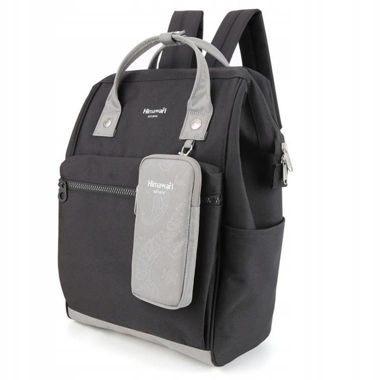 Plecak podróżny, bagaż podręczny do samolotu, czarny, Himawari