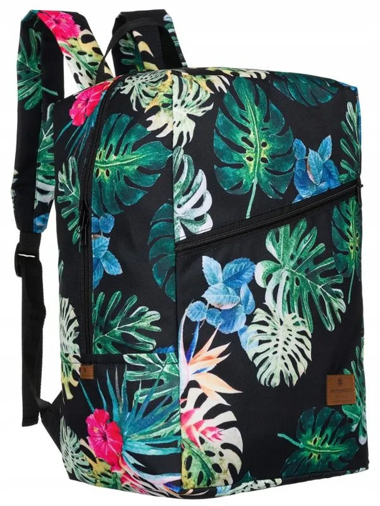 Plecak podróżny, bagaż podręczny do samolotu, monstera, Peterson