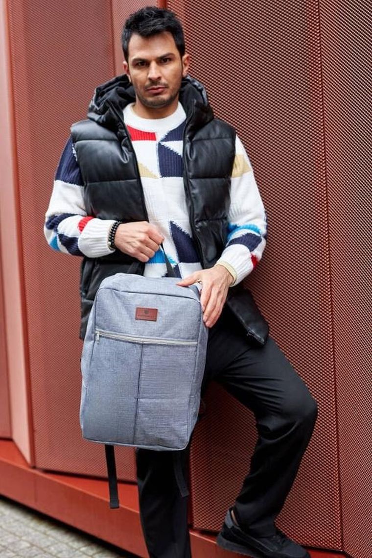 Plecak podróżny, bagaż podręczny do samolotu, szary, Peterson