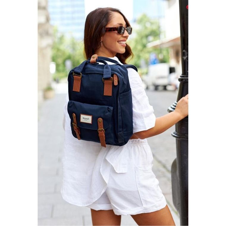 Plecak podróżny na laptopa, bagaż podręczny do samolotu, granatowy, Himawari