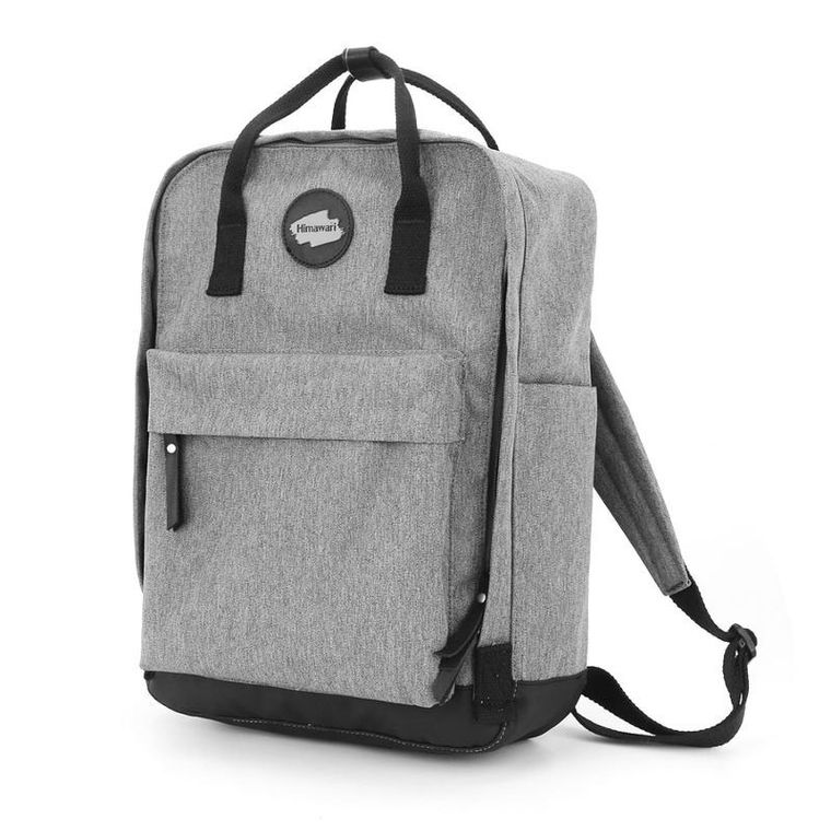 Plecak podróżny na laptopa, bagaż podręczny do samolotu, szary, Himawari