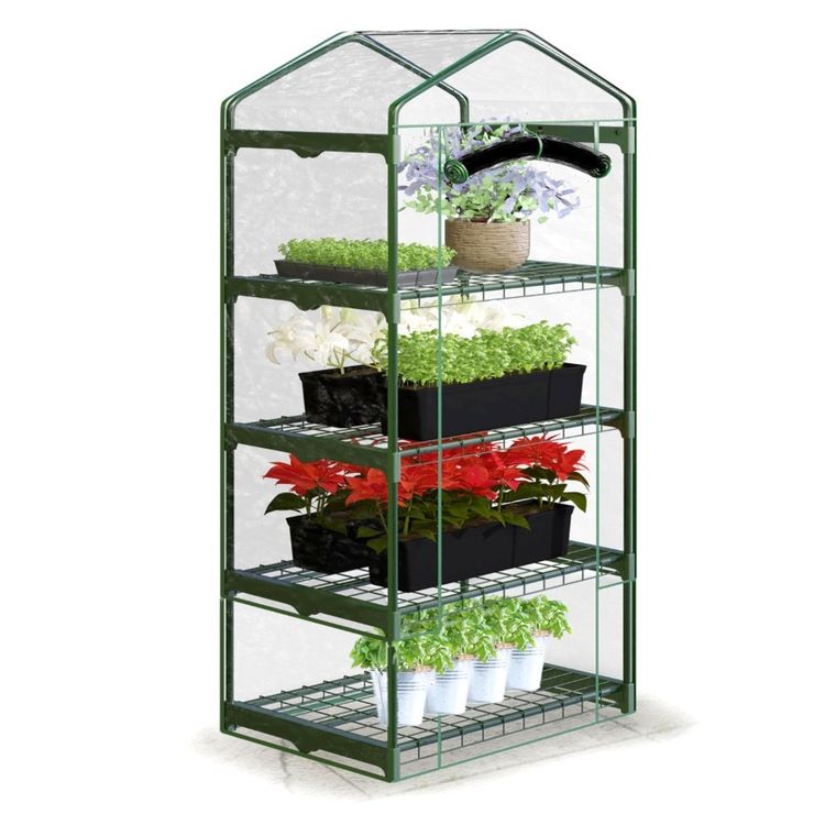 Plonos, mini szklarnia, balkonowa, 4 półki, 160-70-50 cm