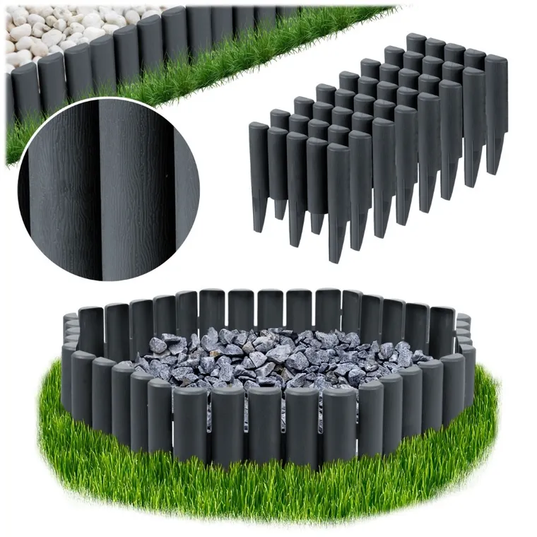 Plonos, obrzeże ogrodowe, szare, 220 cm