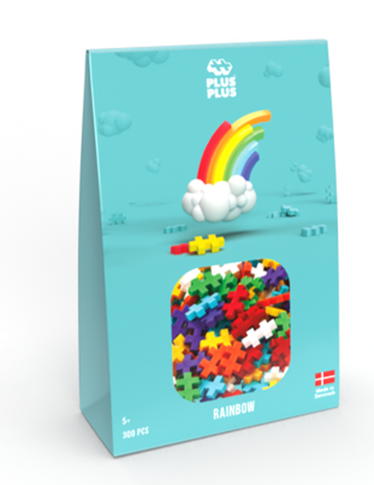 Plus-Plus, Basic w opakowaniu, tęczowe kolory, klocki, 300 elementów