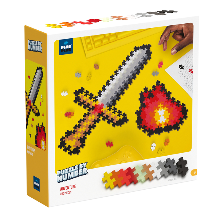 Plus-Plus Mini, Miecz i ogień, puzzle po numerach, 250 elementów