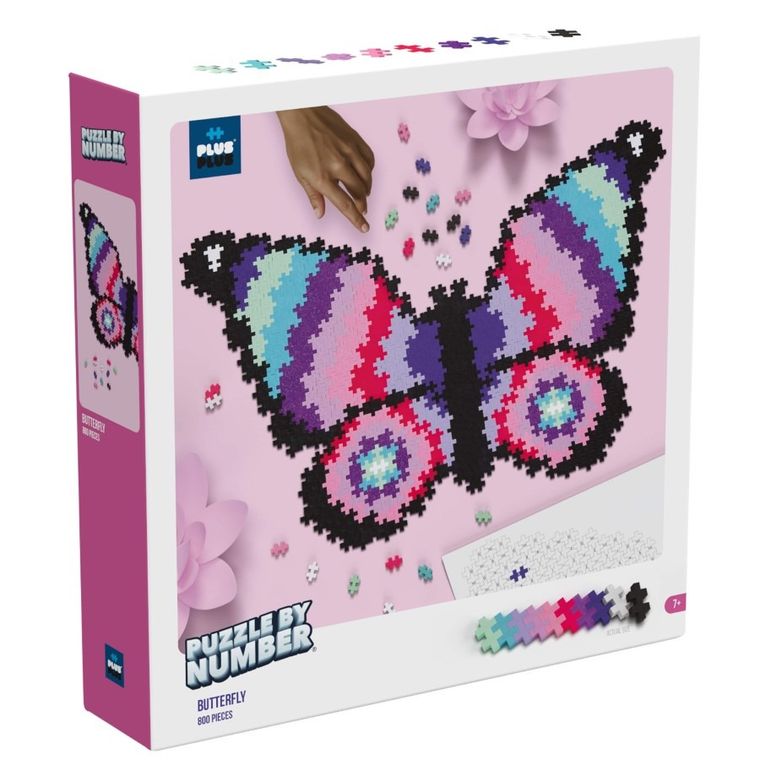 Plus-Plus Mini, Motyl, puzzle po numerach, 800 elementów
