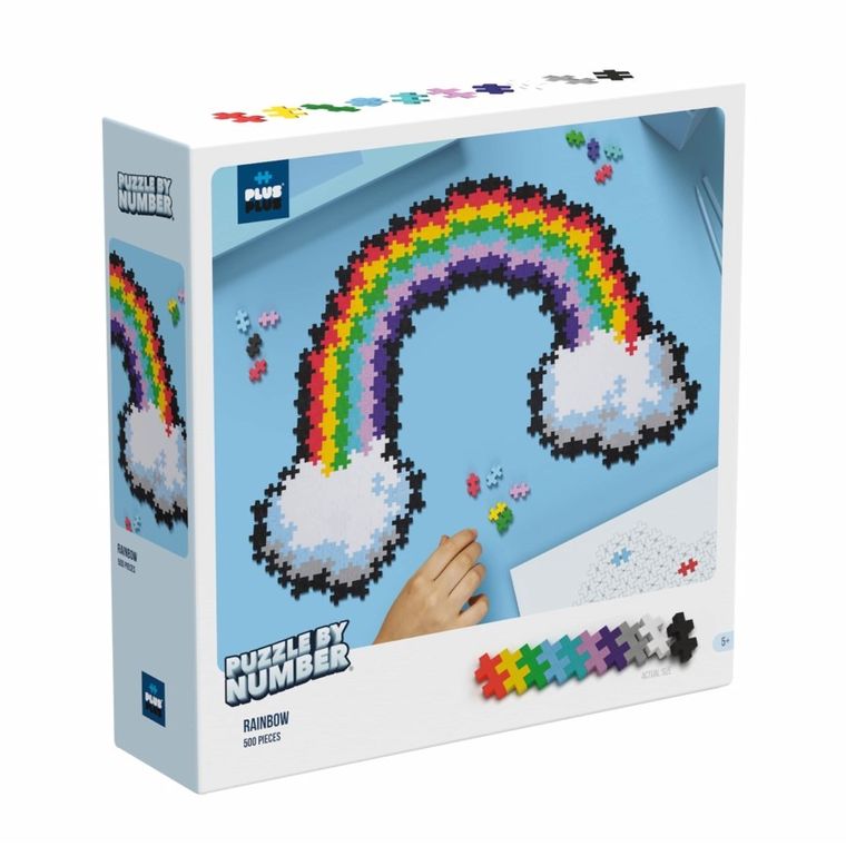 Plus-Plus Mini, Tęcza, puzzle po numerach, 500 elementów