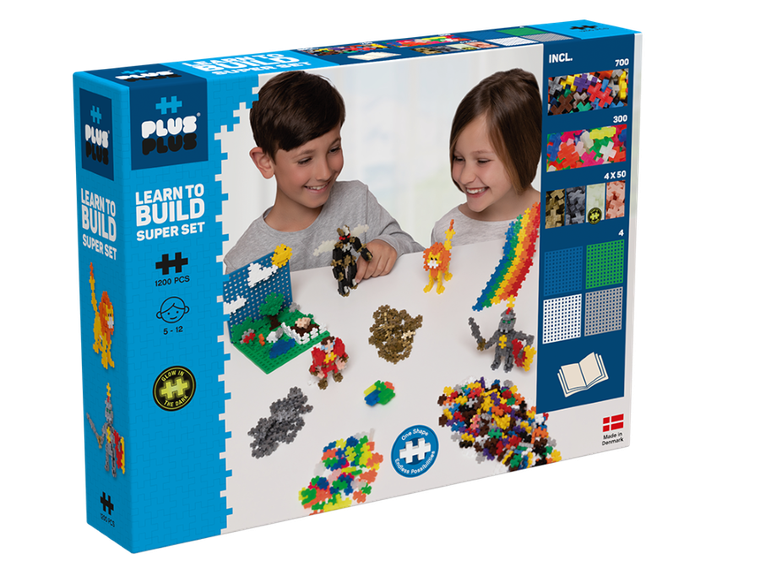 Plus-Plus, Naucz się budować, Superzestaw, klocki, 1200 elementów