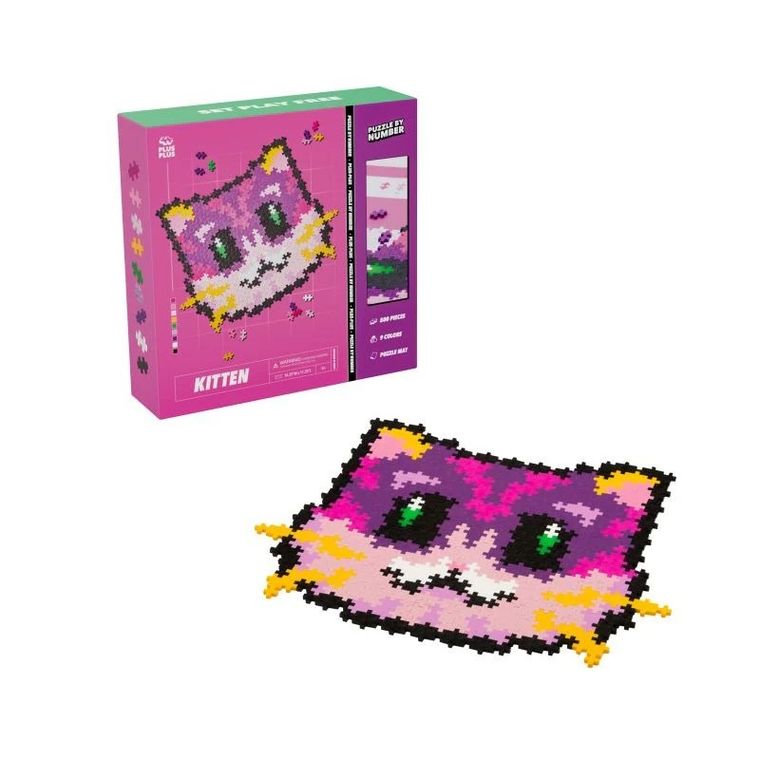 Plus-Plus, Puzzle by number, kot, klocki, 500 elementów