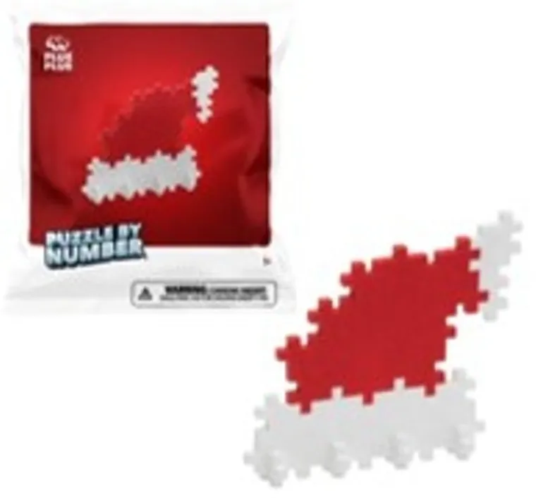 Plus-Plus, Puzzle by Number, saszetka świąteczna, klocki, 40 elementów