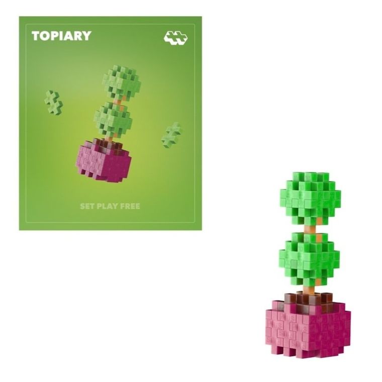 Plus-Plus, Roślinki, Topiary, klocki, 49 elementów