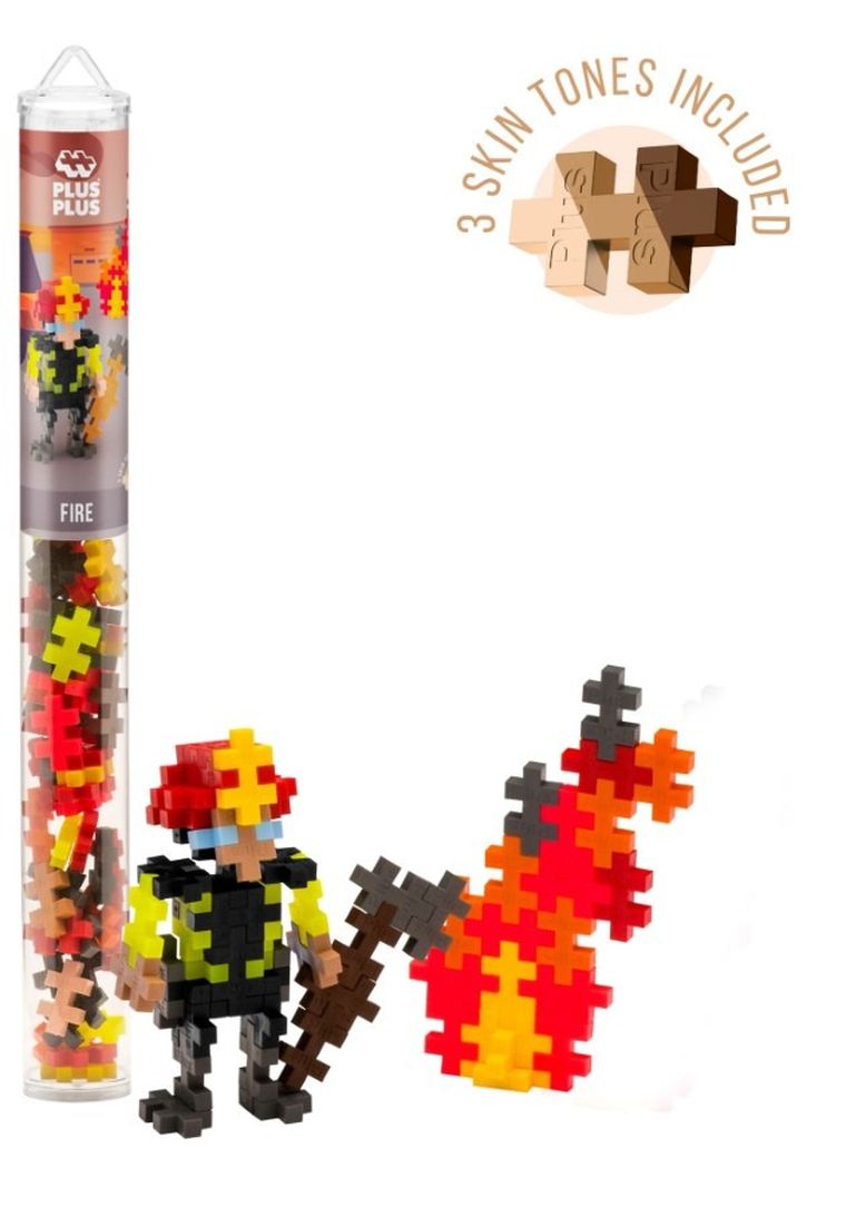 Plus-Plus, Tuby Postaci, Strażak, klocki, 100 elementów