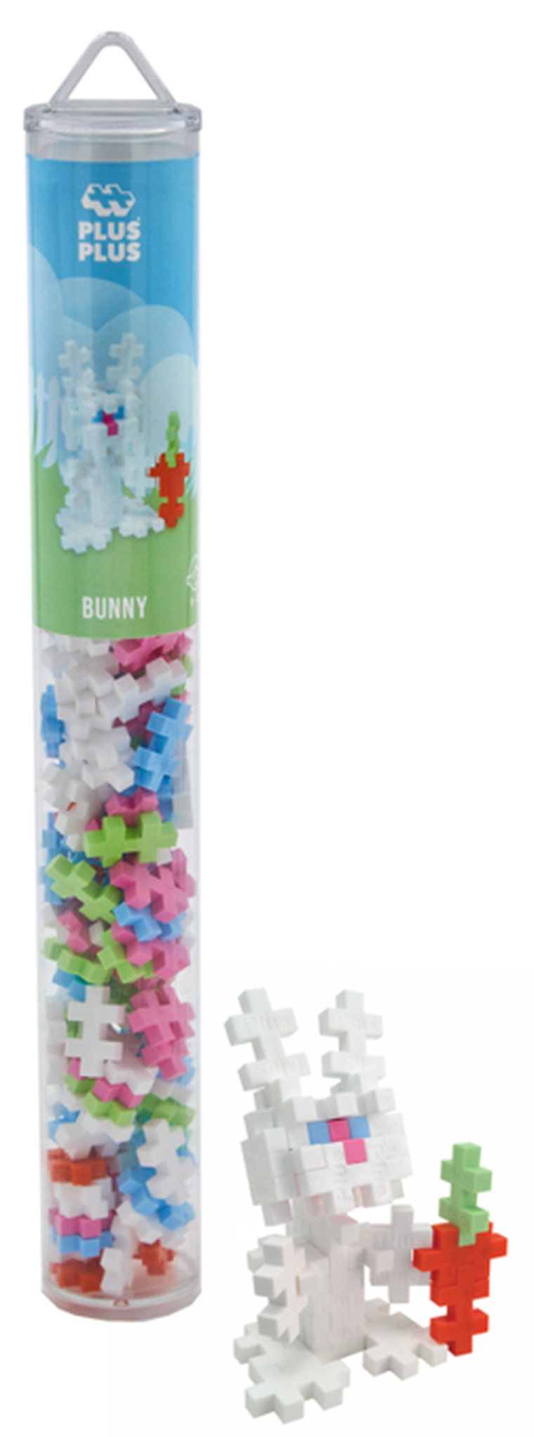 Plus-Plus, Tuby Zwierzęta, Zajączek, klocki, 100 elementów
