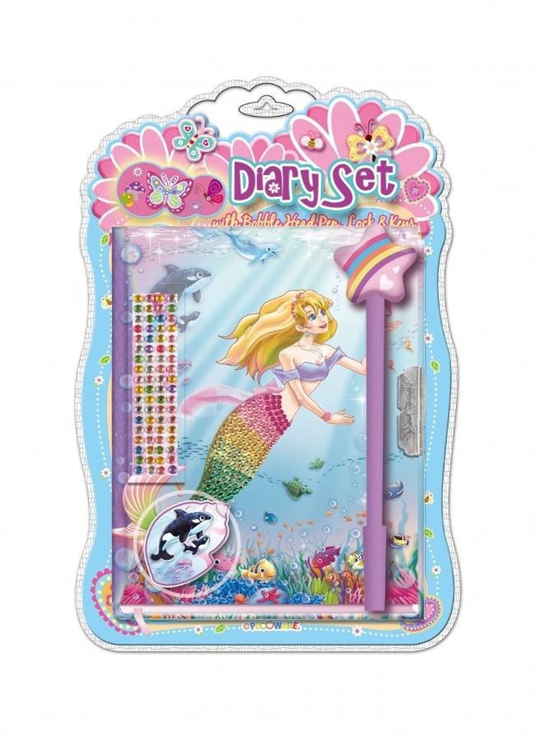 Pocoware, pamiętnik na kłódkę z długopisem, syrenka