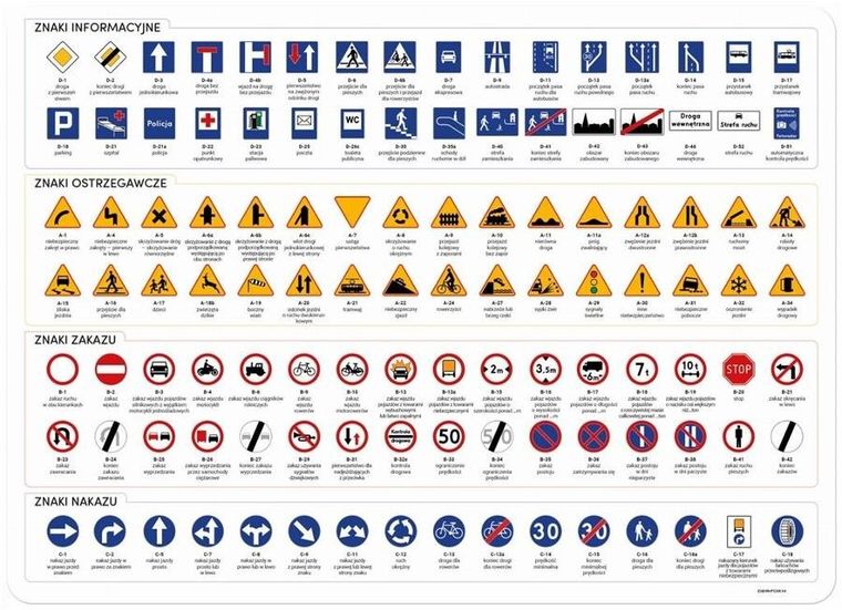 Podkładka na biurko, laminowana, ruch drogowy