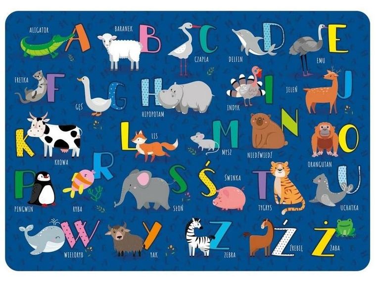 podkładka na biurko, mata, alfabet