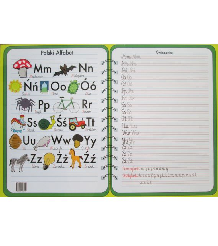Podkładka na biurko, mata, Alfabet polski