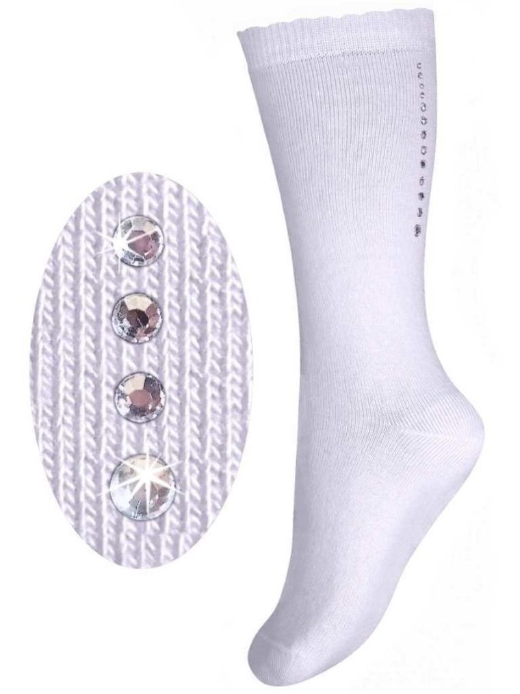 Podkolanówki dziewczęce, białe, Milusie