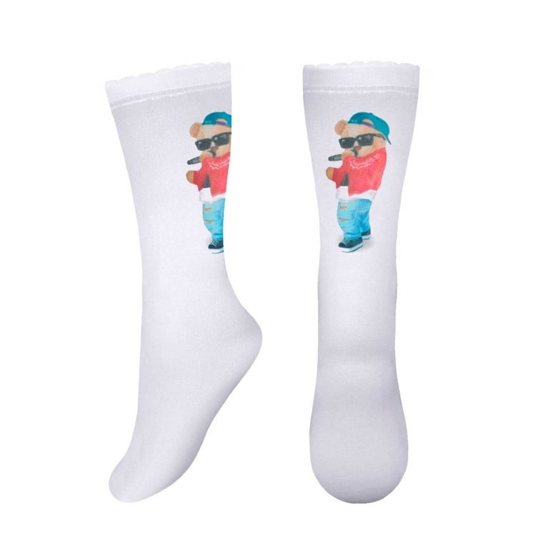 Podkolanówki dziewczęce, białe, Milusie