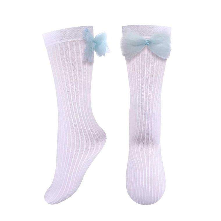 Podkolanówki dziewczęce, białe, Milusie