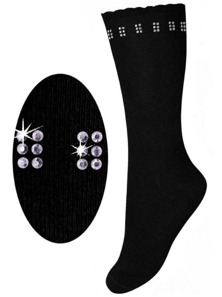 Podkolanówki dziewczęce, czarne, Milusie