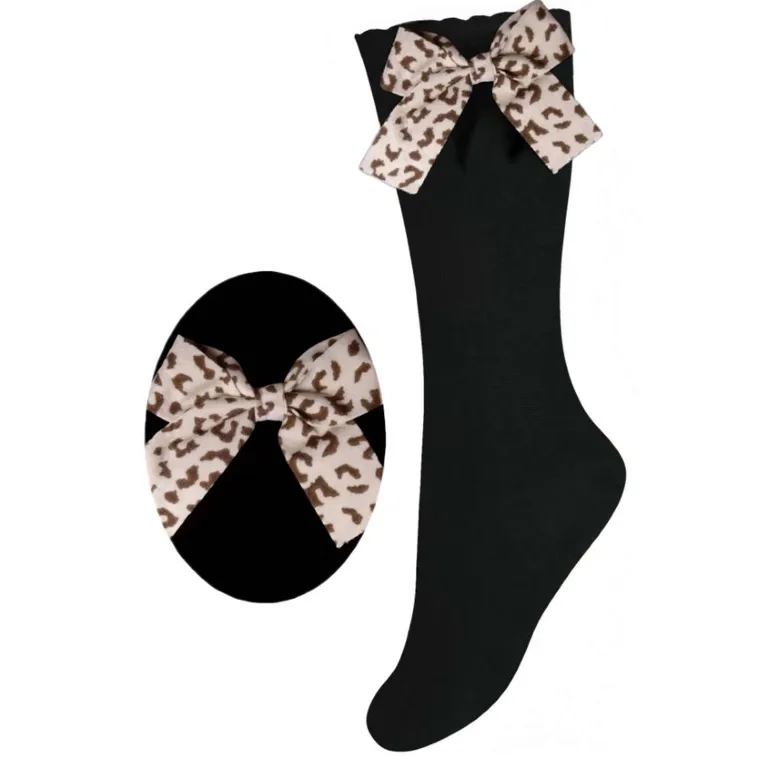 Podkolanówki dziewczęce, czarne, Milusie