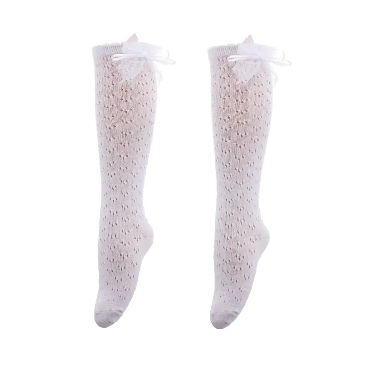 Podkolanówki dziewczęce, ecru, Be Snazzy