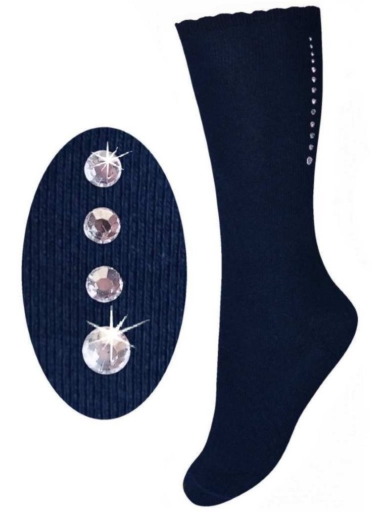 Podkolanówki dziewczęce, granatowe, Milusie