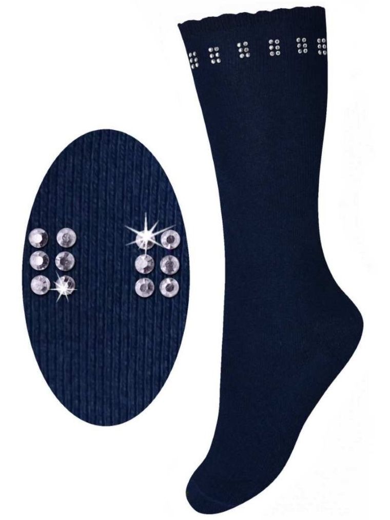 Podkolanówki dziewczęce, granatowe, Milusie